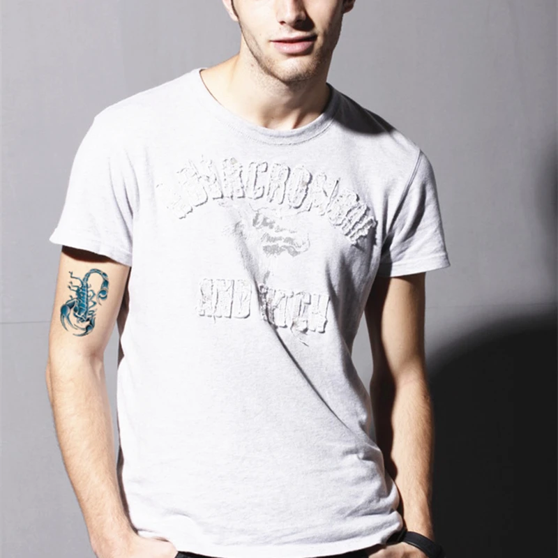 SHNAPIGN синяя Серебряная Скорпион временная татуировка боди-арт Татуировка на руку