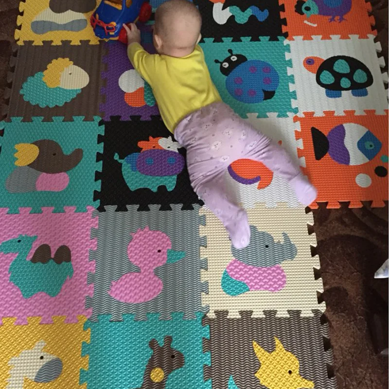 Alfombras para gatear DE DESARROLLO suave para ni&ntilde;os, estera de espuma eva de dibujos animados con n&uacute;meros/letras, almohadilla de suelo para juegos de beb&eacute;s de 30x30x1cm-4