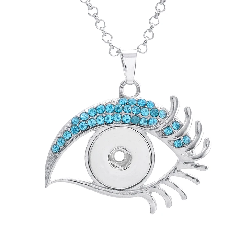 Хит продаж XL0010 Стразы для глаз металлическая застежка кулон ожерелье 18 мм кнопки