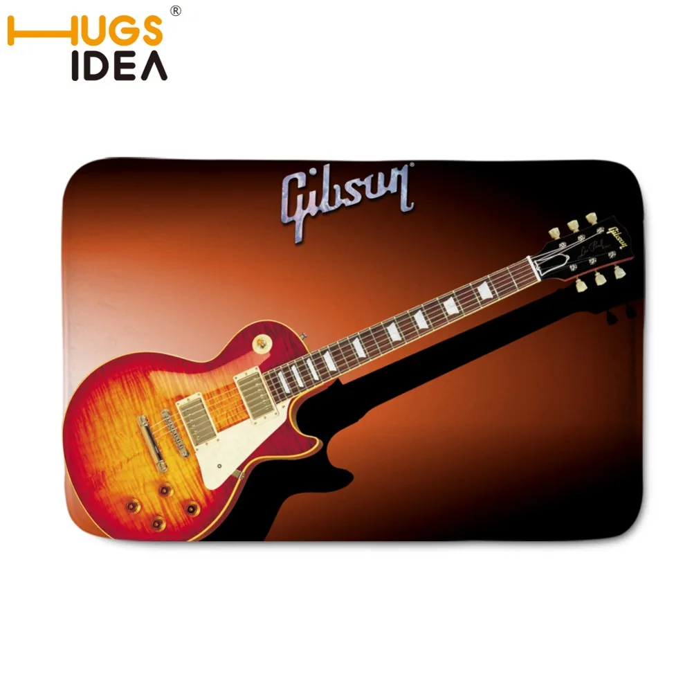 HUGSIDEA 40*60 см Gibson Les Paul коврик гитара Нескользящие резиновые черные коврики и для