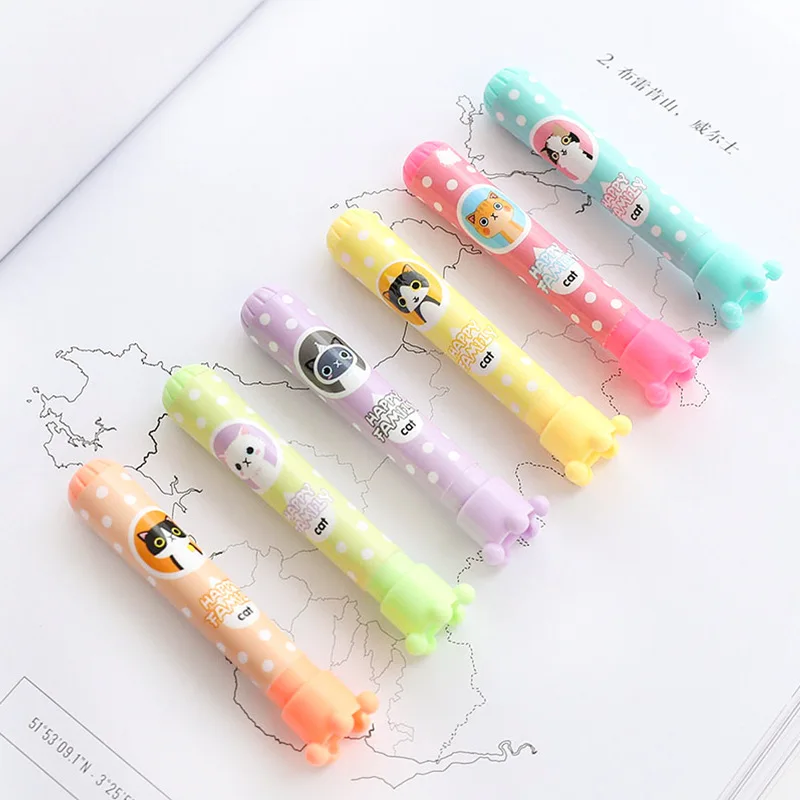 Милые цветные ручки в форме таблетки 6 шт./лот креативный подарок для