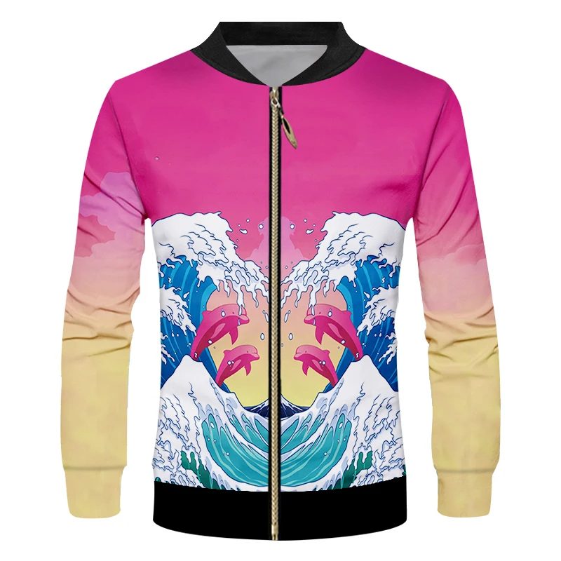 CJLM Прямая поставка Куртки Новое поступление мужская куртка с 3D-принтом морской