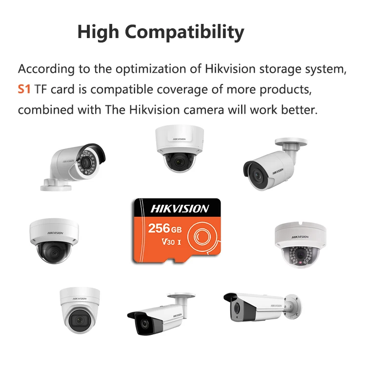 HIKVISION sd-карта 256 ГБ 128 ГБ 32 ГБ 64 Гб v30 карта памяти для ip-камеры наблюдения картао де Мемория большой емкости мини TF карта