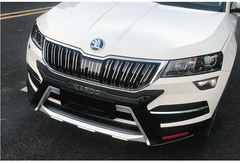 JIOYNG для Skoda KAROQ Передний+ задний бампер диффузор бамперы для губ защитная накладка ABS 2 шт