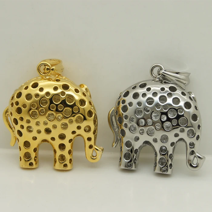 Цепочка Из Нержавеющей Стали 316L с кулоном в виде слона удачи ширина 60 см (23 6 дюйма)