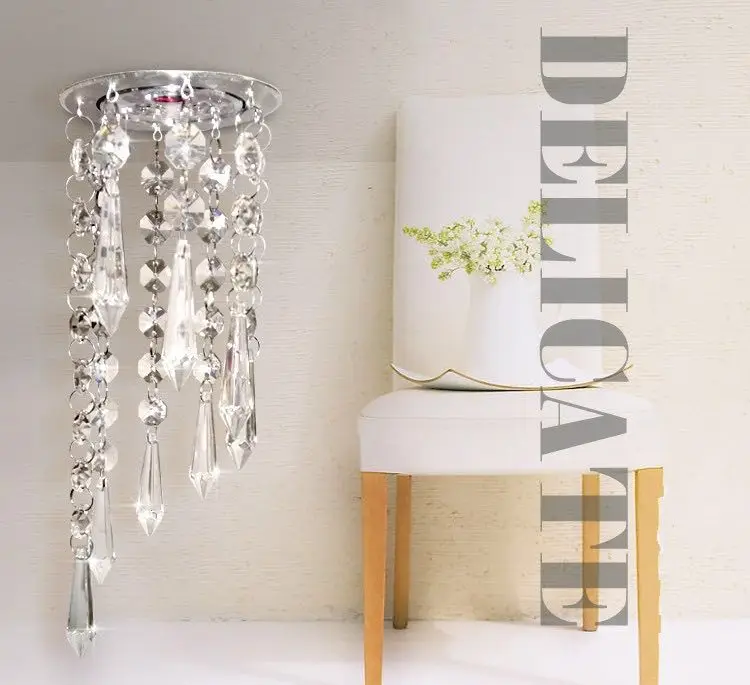 Новый подвесной Хрустальный LED 3 Вт мини потолочный светильник для коридора