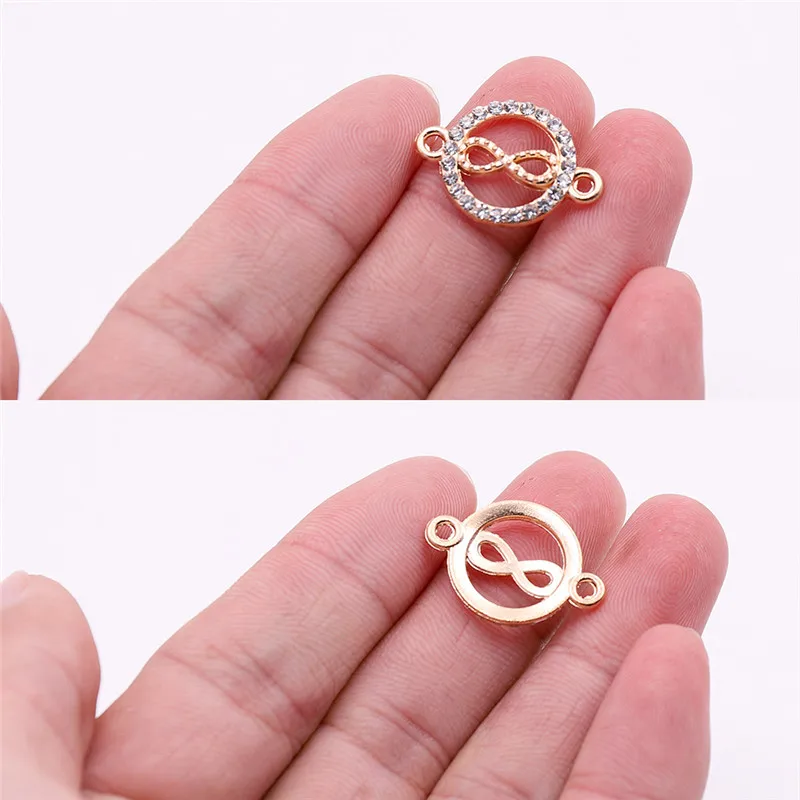 10pcs Style 26 Горячая 10 шт золотистый в форме сердца шармы-соединители с Стразы круглые соединители для животных аксессуары для изготовления ювелирных изделий на продажу - Цвет: 10pcs Style 26