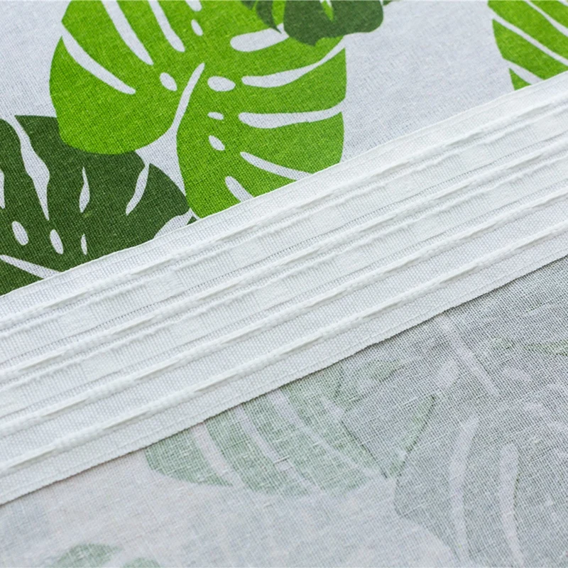 Короткий занавес в Европейском стиле полузатемненный зеленый с большими