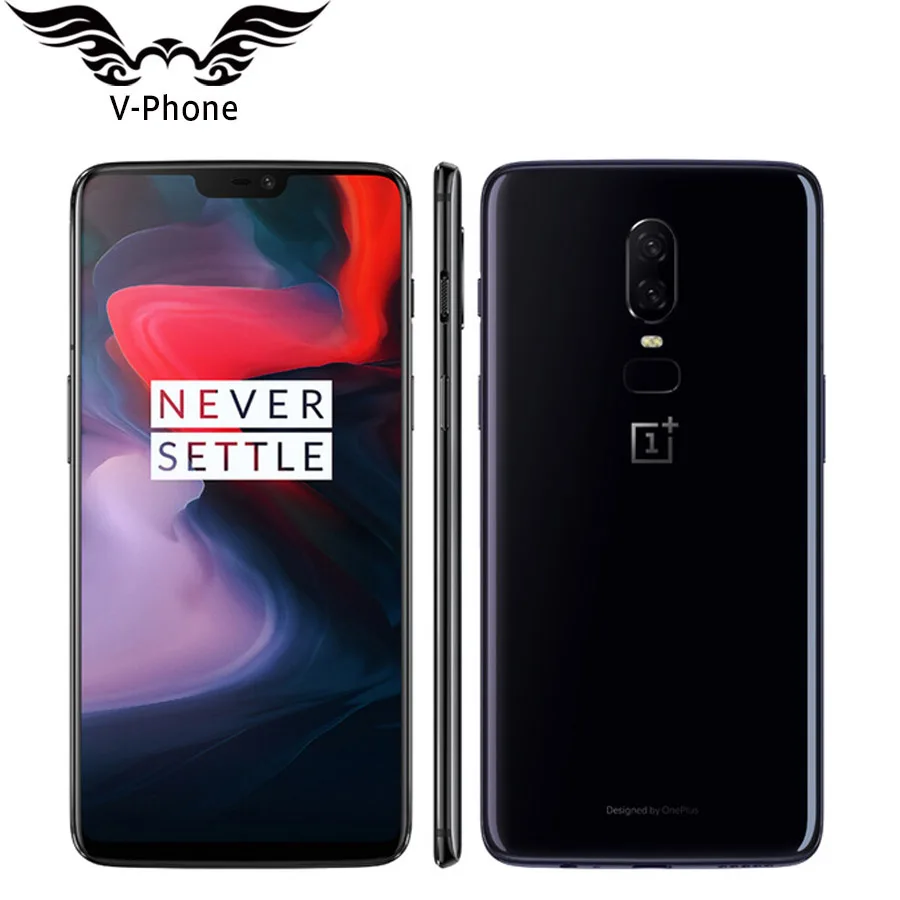 Oneplus 6 A6000 256 GB 8 GB мобильный телефон 4G LTE 6,28 ''2280x1080 Snapdragon 845 Android 8,1 Dual Camrea 20MP 16MP NFC водонепроницаемый
