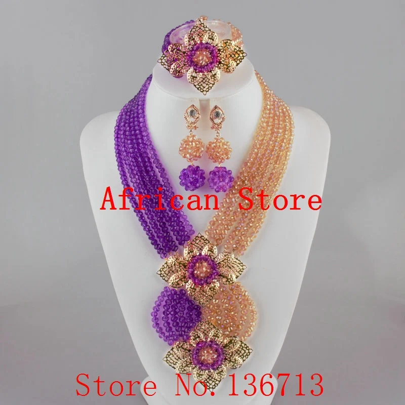 

New Fashion jewelry bead necklace nigerian wedding african beads seed bead necklace R994