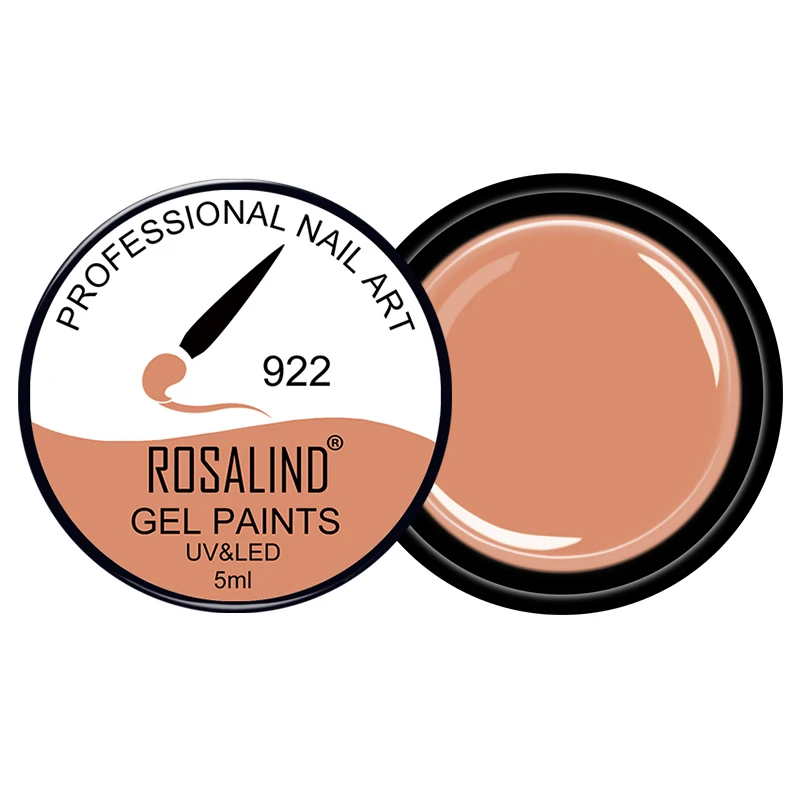 ROSALIND Painting Гель-лак для ногтей 5 мл нужно базовое верхнее покрытие для маникюра DIY ногтей художественный Гель-лак для ногтей - Цвет: RF922