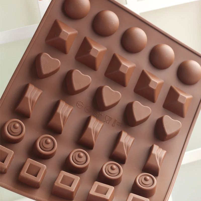 Силиконовая форма для выпечки сделай сам с 30 отверстиями круглая в виде сердца