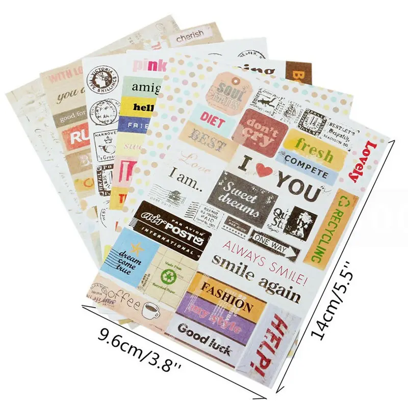 

6pcs/lot Retro Postmark Postage Stamp Stickers Decal For Snowboard Laptop Luggage Car Fridge Car- Styling Sticker Pegatina