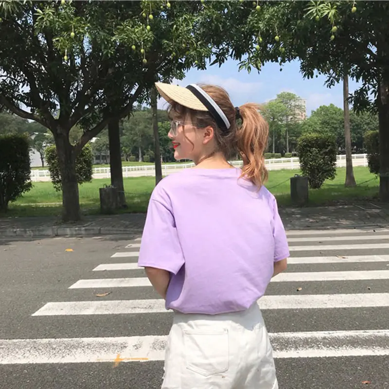 Harajuku Friends женская футболка с коротким рукавом с принтом Луны уличная женская футболка летняя Милая футболка с круглым вырезом Femme Топы