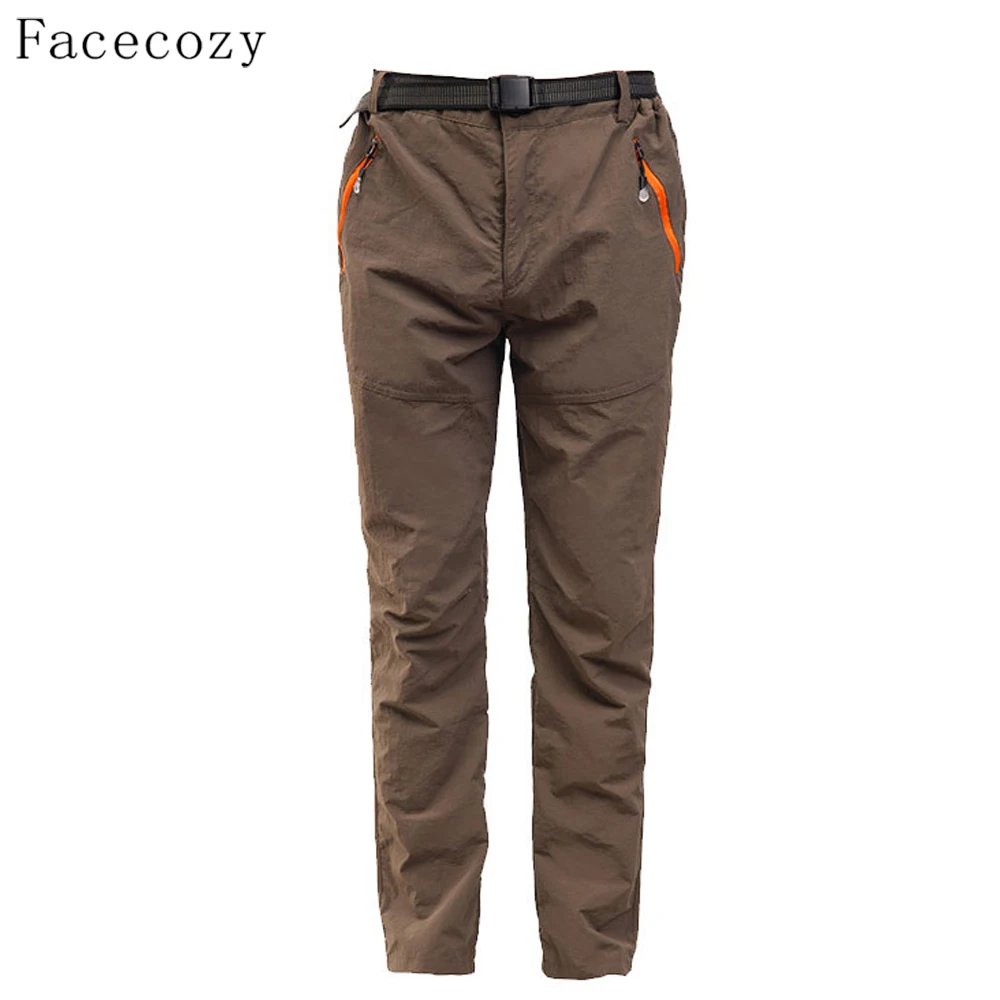 women coffee Facecozy Для женщин летние походов и рыбалка брюки девочек быстросохнущая восхождение Calca дышащий УФ Охота штаны PESCA размера плюс 4XL - Цвет: women coffee