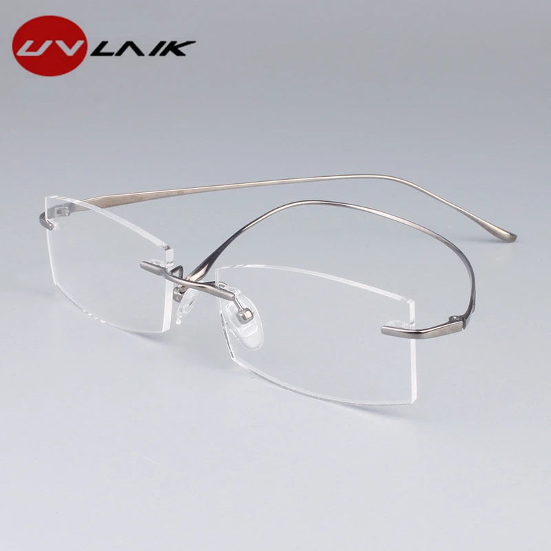 UVLAIK Для мужчин с защитой от УФ светильник бизнес оправы для очков titanium сплав