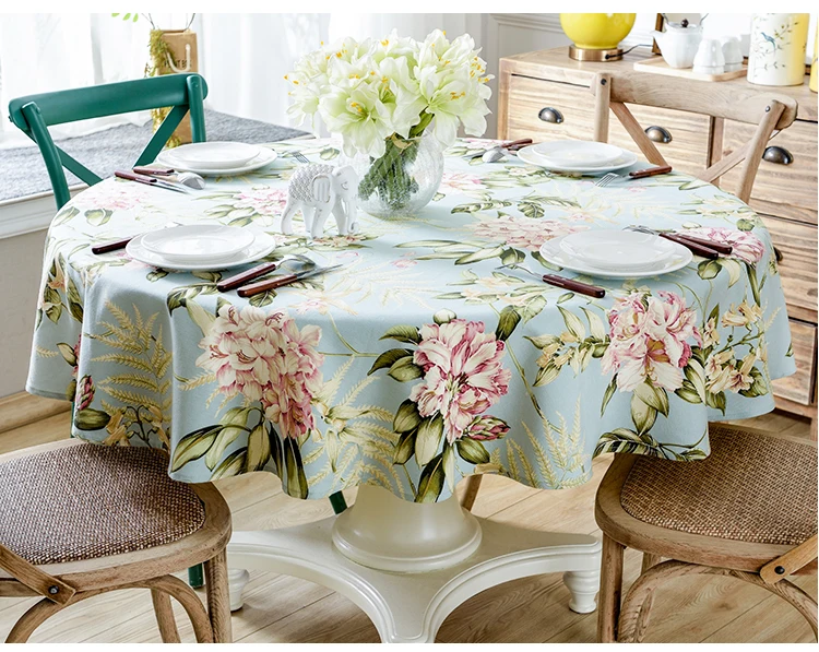 Высококачественная круглая скатерть для стола квадратная скатерть домашнее свадебное оформление отеля скатерть для обеденного стола с принтом из искусственного льна скатерть