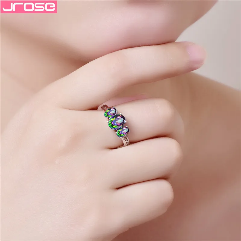 Женское кольцо с овальным камнем JROSE элегантное модное вечернее ювелирное