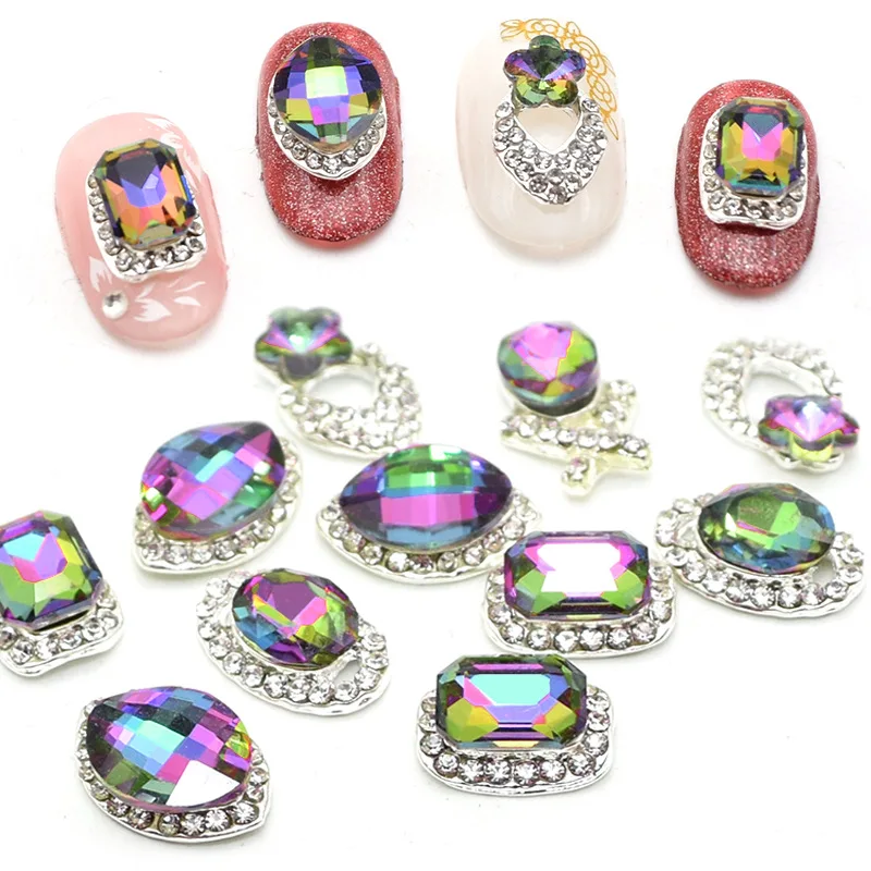 2018 Новый 5 шт Кристалл вулкан Стразы для ногтей сплав украшения дизайна блестящие