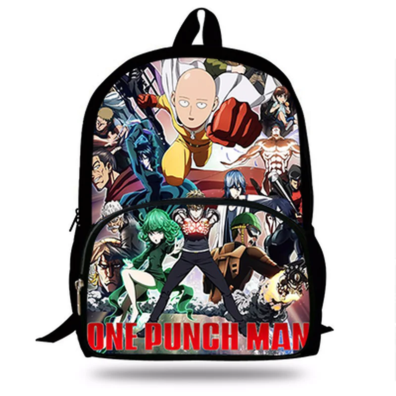 Горячая 16 дюймового One Punch Man Рюкзак Симпатичные комплекты одежды для детей в