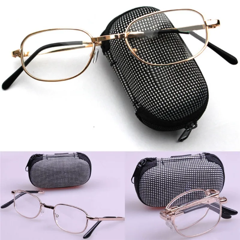 Складные очки для чтения женщин и мужчин классические металлическая оправа часы