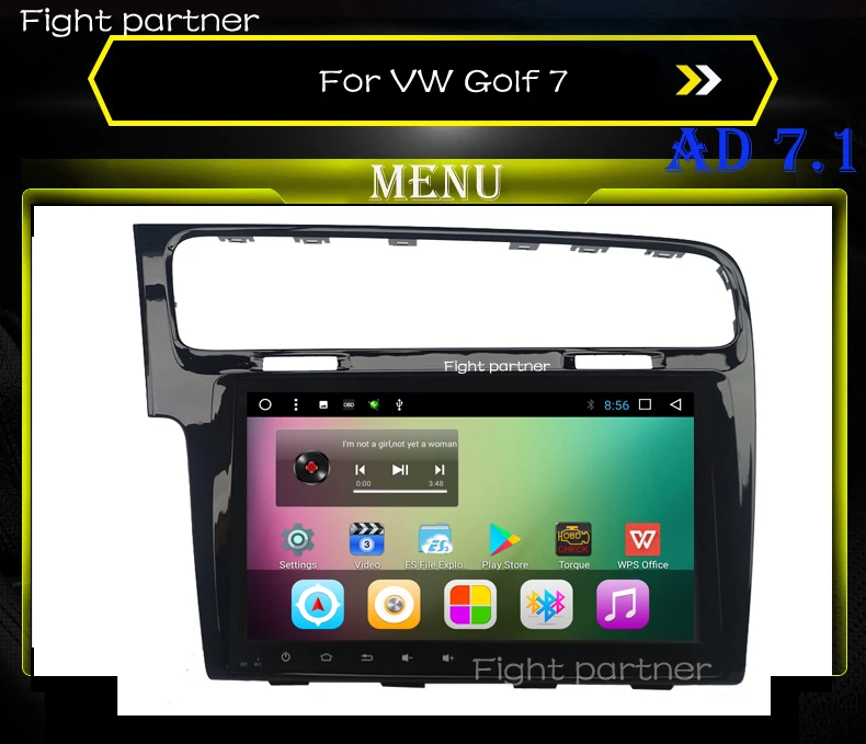 Заводская цена 9 дюймовый Android 7 1 автомобильный DVD плеер для Golf 2013 2014 2015 2016 2017