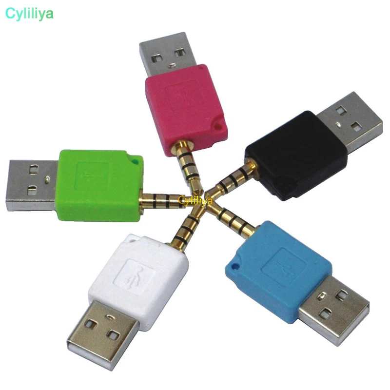 50 шт. 3 5 мм к USB 2 0 папа Aux вспомогательный Столярный адаптер соединитель конвертер