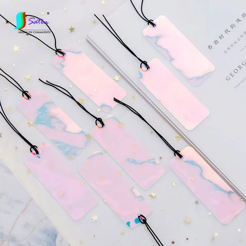 Лазерная Закладка ПВХ водонепроницаемая книжная страница этикетка креативная