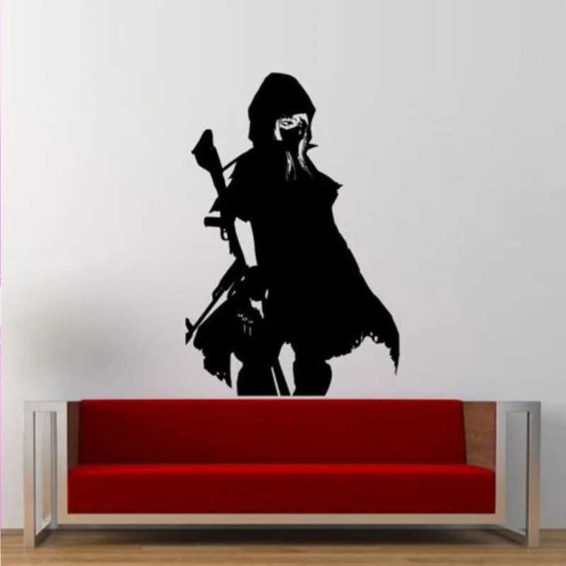 Анимационные наклейки на стену с изображением воина меча в стиле рафель для