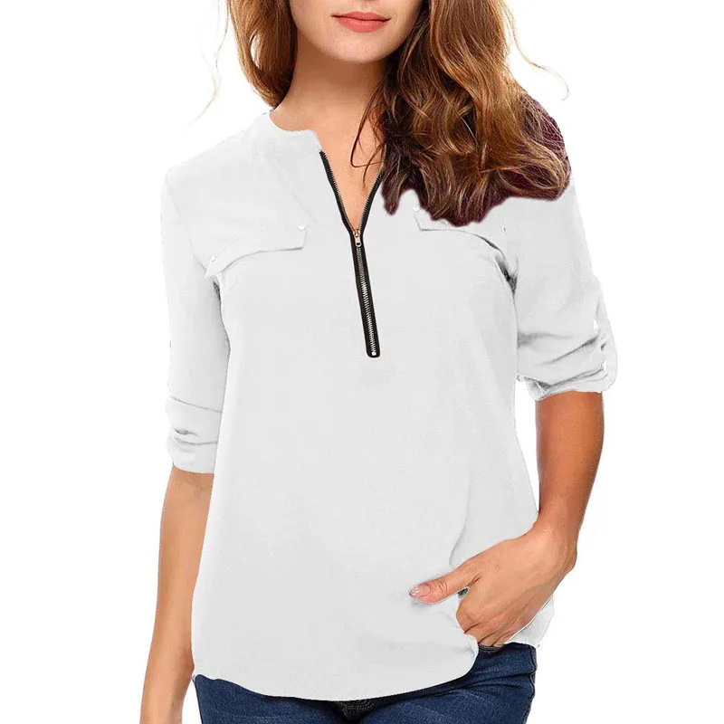 Сексуальные женские блузки с глубоким v образным вырезом рубашки Mujer размера плюс