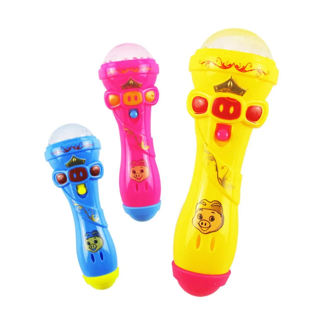 Цветной микрофон маленький светодиодный светильник мигающий проекционный