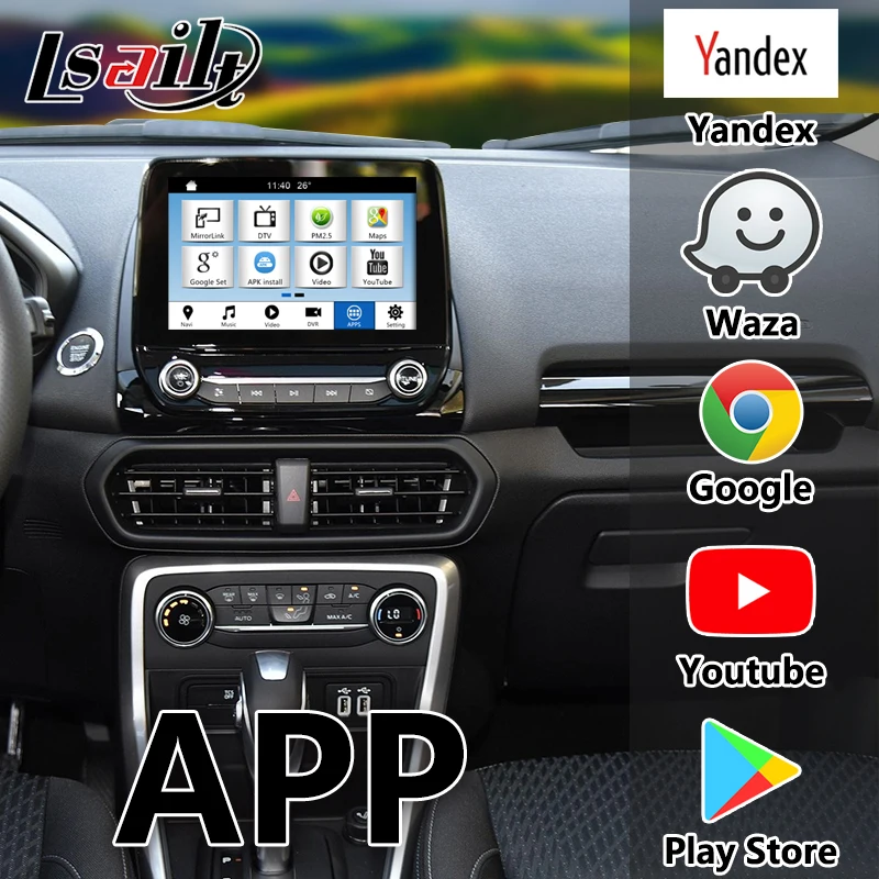 Lsailt Android 9 0 навигация мультимедийный видео интерфейс для 2016 20 лет Ford Ecosport SYNC3