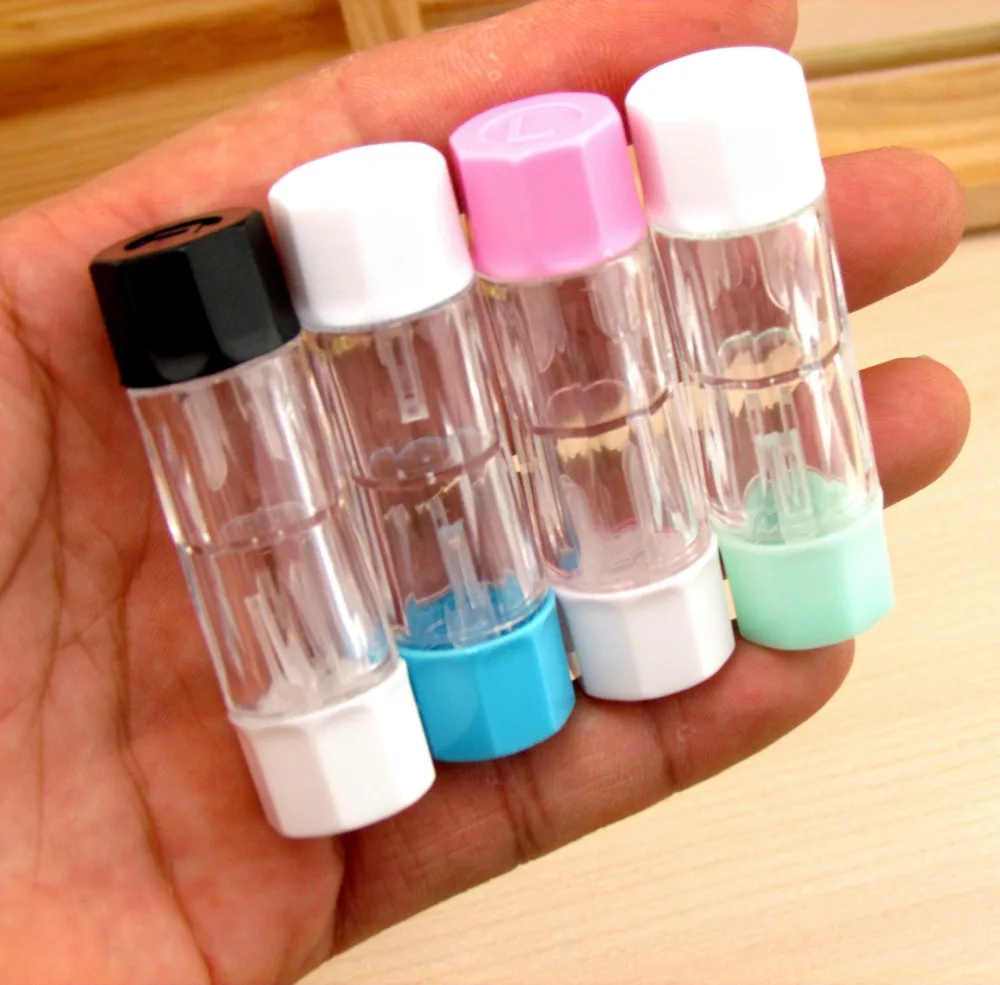 ЛИУСВЕНТИНА простой милый RGP жесткий пластик прозрачный гладкий прозрачный контейнер для контактных линз для очков.