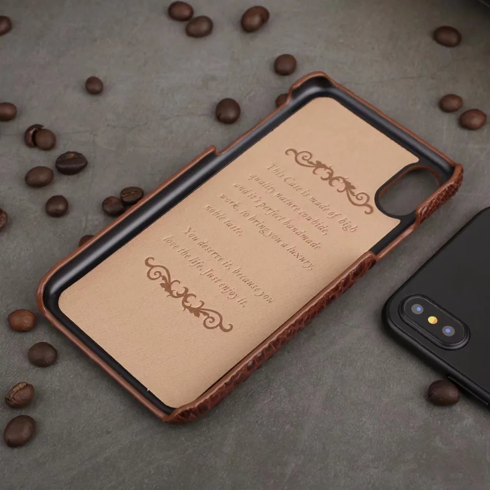 Высокое качество Роскошный головы крокодила Подлинная Кожаный чехол для iPhone х