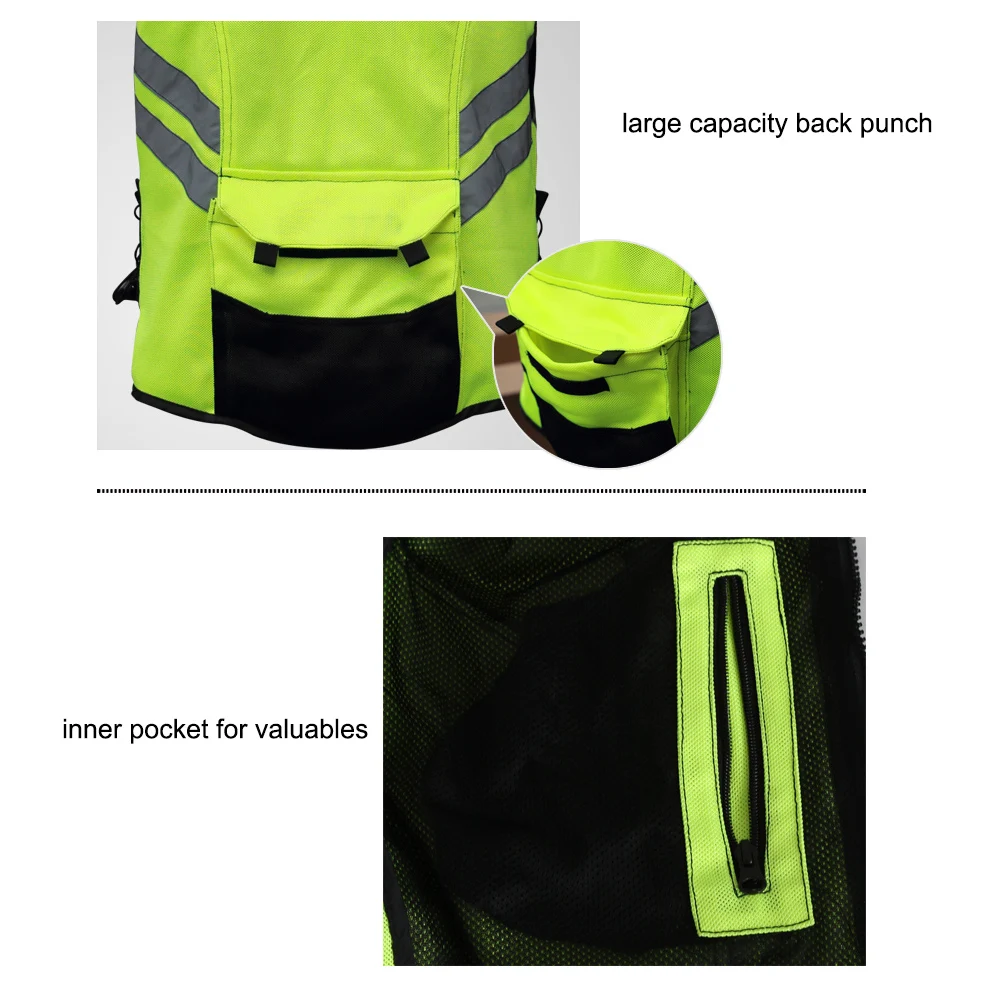 Спортивный мотоциклетный светоотражающий жилет высоковидимый флуоресцентный