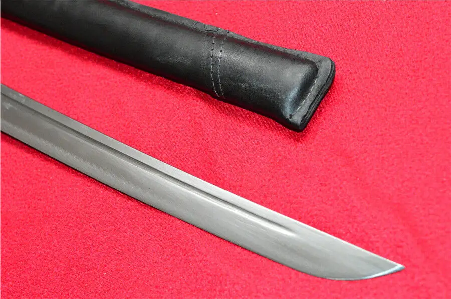Military Japanese Cavalry Saber Sword Samurai Katana Brass Handle Hide&Steel Sheath