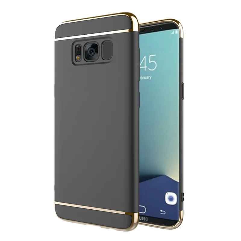 Ascromy Hard Case for Samsung Galaxy S8 S 8 3 in 1 Anti-Scratch Shockproof Thin Electroplate Back Protective Cover Accessories |