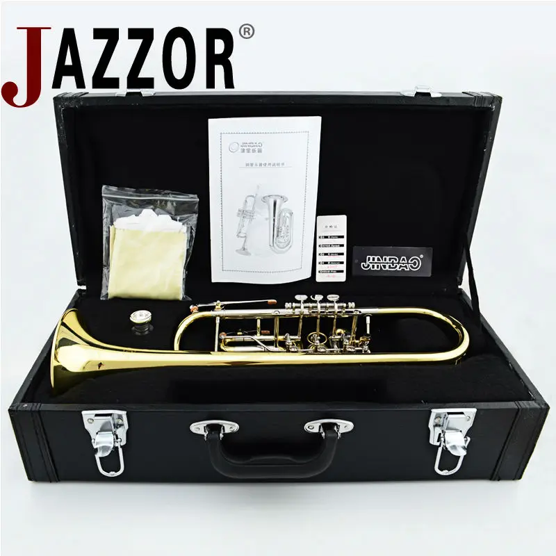 JAZZOR JBTR 440 professional B плоская труба с плоским ключом мундштуком чехол ветровые