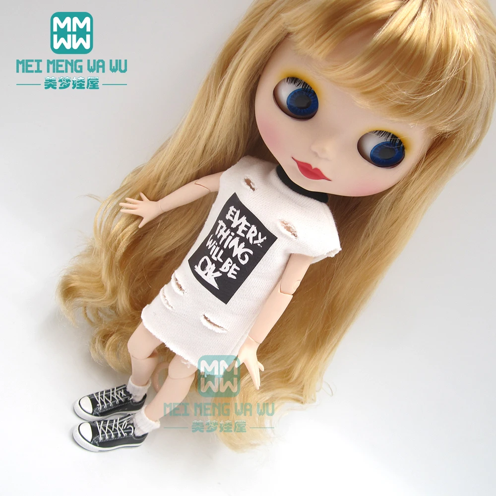 1 шт.; Модная одежда Blyth в полоску; футболка; повседневная одежда для Blyth Azone 1/6; Аксессуары для кукол