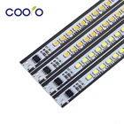 COOLO 10 шт.лот AC220V светодиодные панели 49 см высокой яркости 2835 72 светодиодовpc светодиодные жесткие полосы белый теплый белый