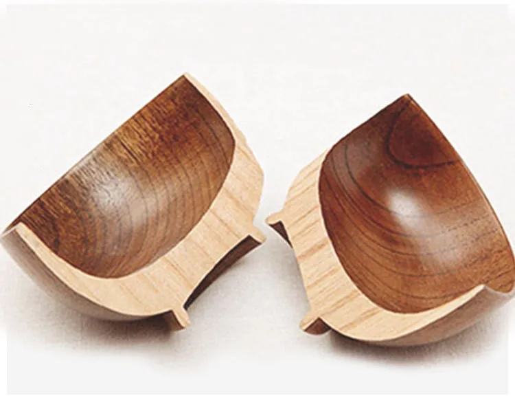 1 шт. японский Стиль Натуральный Деревянный Круглый Салатник кухня Bamboo ручная