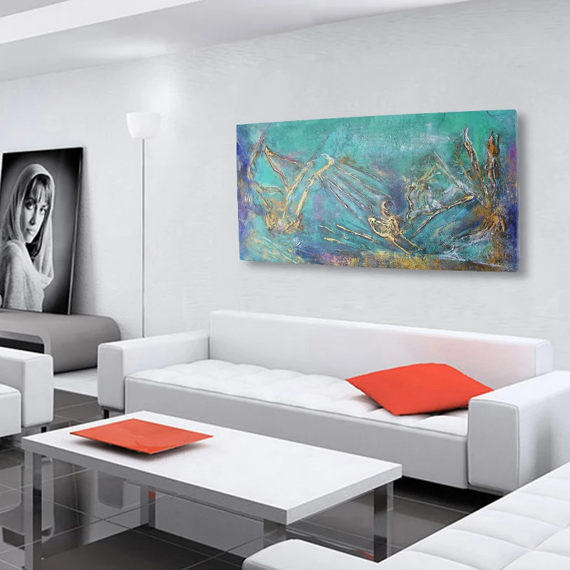 Картина маслом на холсте ручной работы современная 100% лучшее искусство картина с