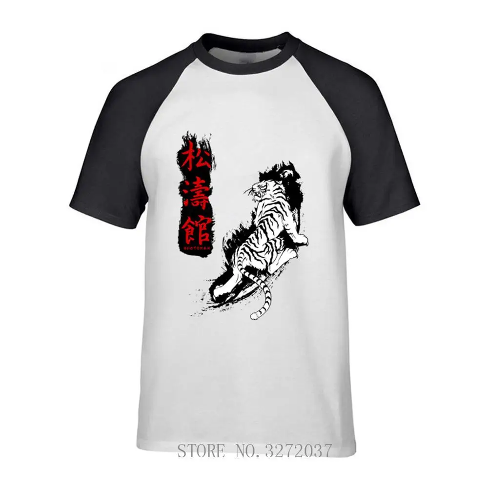 2019 Shotokan Kanji Tiger T рубашки мужские хлопковые летние Стильные повседневные футболки