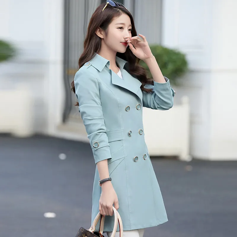 

2019 spring and autumn new women's Korean version of the self-cultivation long-sleeved women's windbreaker w364