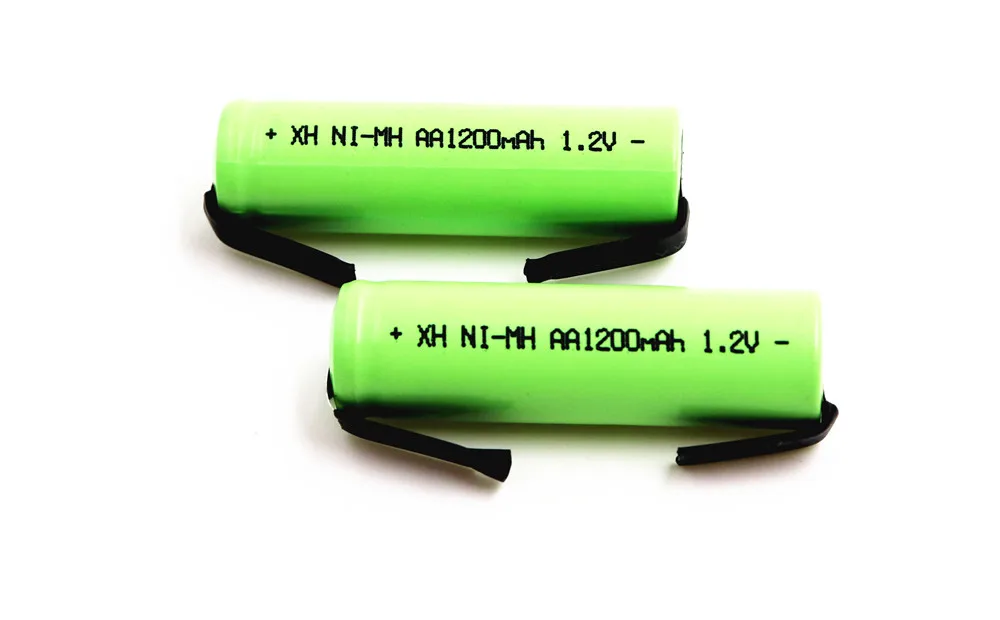 /lote AA Аккумуляторная батарея 1200mAh 1,2 V NI MH батарея солдат 14430 с никелевой пластиной электрическая Игла DIY батарея