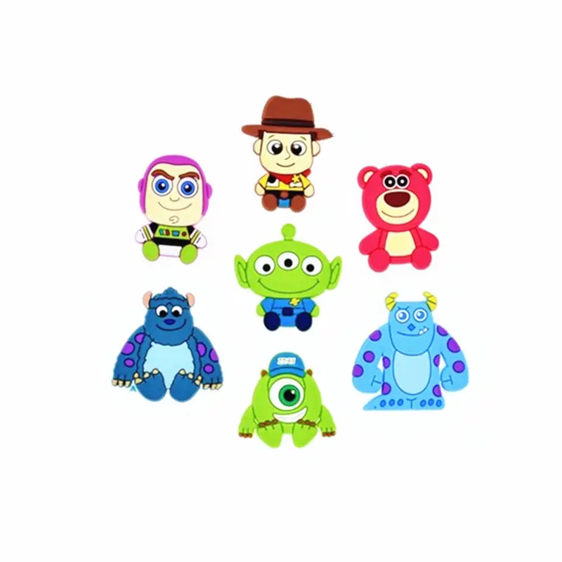 7 шт. Woody Buzz Toy story Mr.Q мультяшный медвежонок силикон плоская задняя часть DIY гаджеты