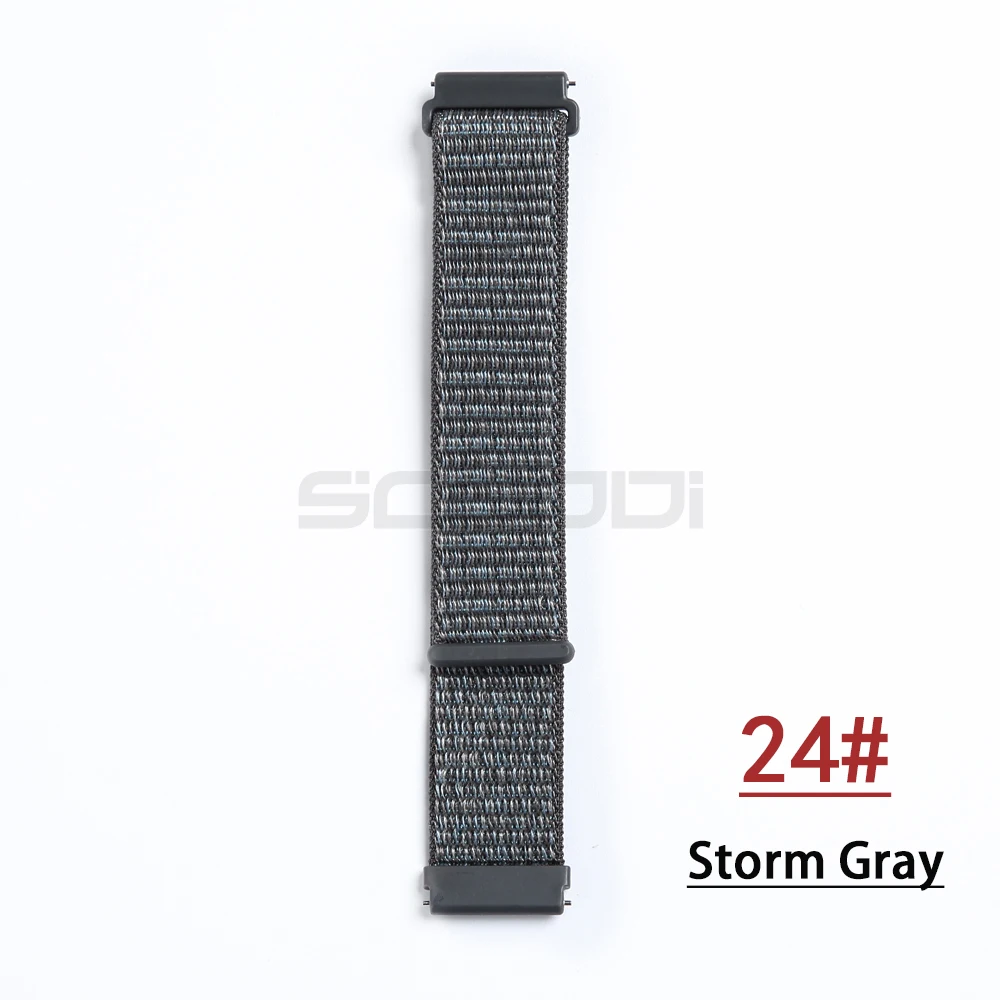 Storm Gray Новинка, 20 мм, нейлоновый тканый ремешок для Xiaomi Huami Amazfit Bip BIT Lite, Молодежные Смарт-часы, носимый браслет, ремешок для часов Amazfit - Цвет: Storm Gray