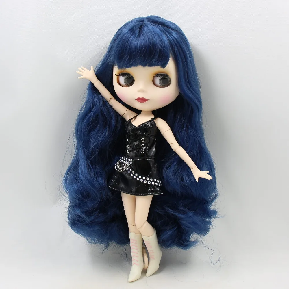 Ледяная кукла DBS Blyth 1/6 bjd синие волосы матовое лицо совместное тело белая кожа