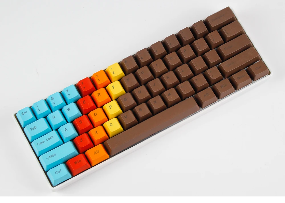 Топ напечатанные брелки gh60 покер с keypuller pbt oem профиль для wried Механическая игровая клавиатура