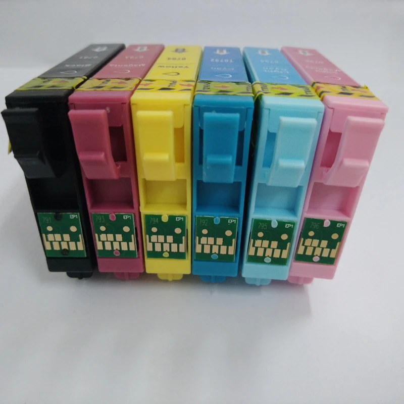Vilaxh 5pcs T0791 Ink cartridge For Epson Stylus Photo PX660 P50 PX650 PX700W PX710W PX720WD PX730WD 1400 1410 PX810FW Printer | Компьютеры